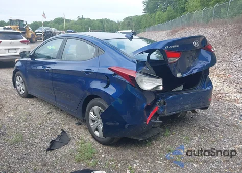 2016 Hyundai Elantra Se из США, поврежденный, VIN 5NPDH4AE7GH664692